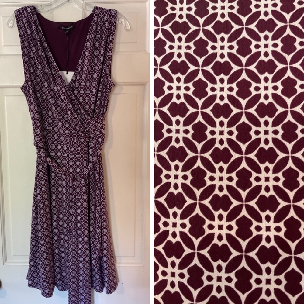 Stitch Fix 41Hawthorn Faux Wrap Dress Purple L NWT